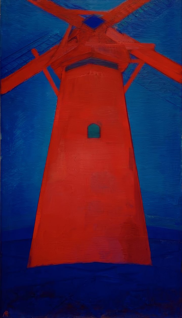 Mulino; Mulino rosso a Domburg da Piet Mondrian
