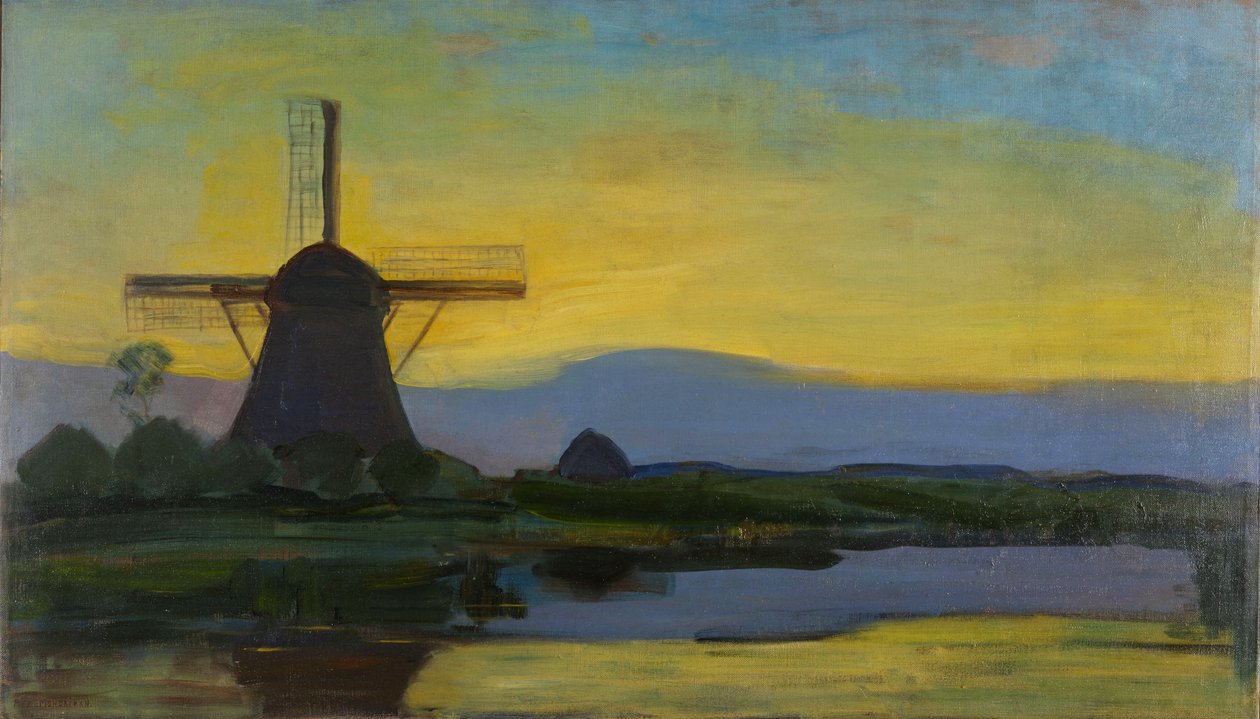 Il mulino di Oostzijdse di notte da Piet Mondrian