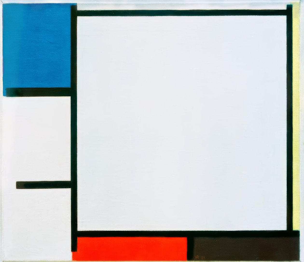 Composizione con blu, giallo, rosso, nero e grigio da Piet Mondrian