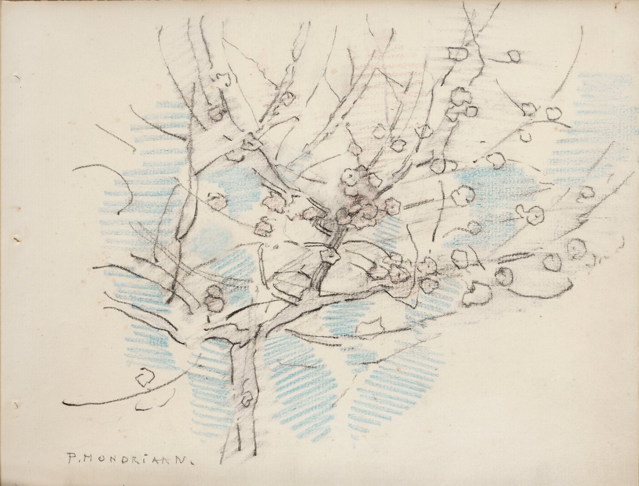 Albero in fiore, c.1917-18 da Piet Mondrian
