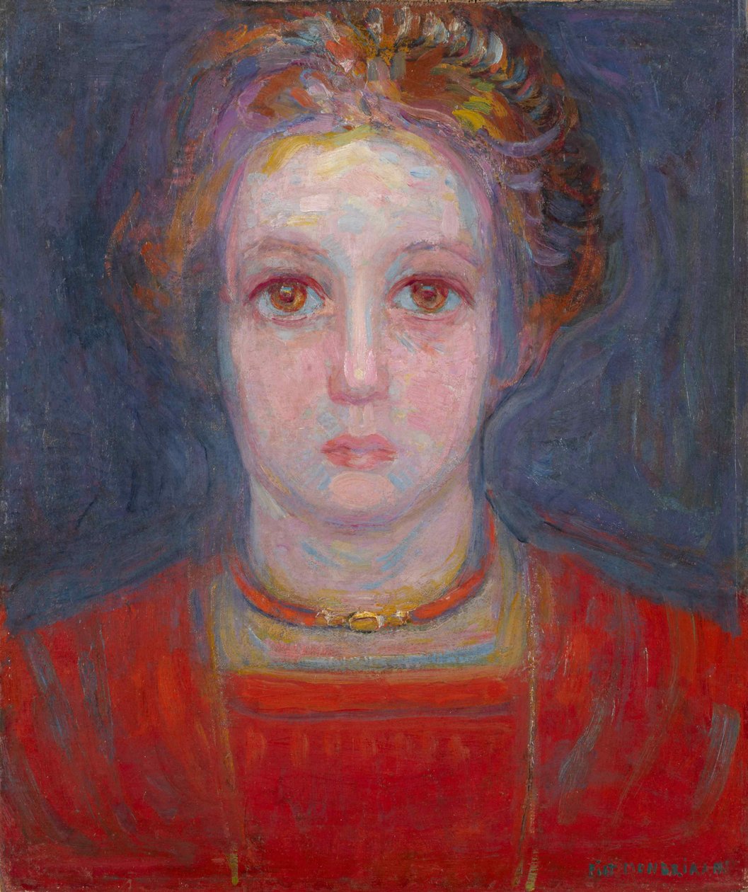 Ritratto di una ragazza in rosso, 1908 da Piet Mondrian