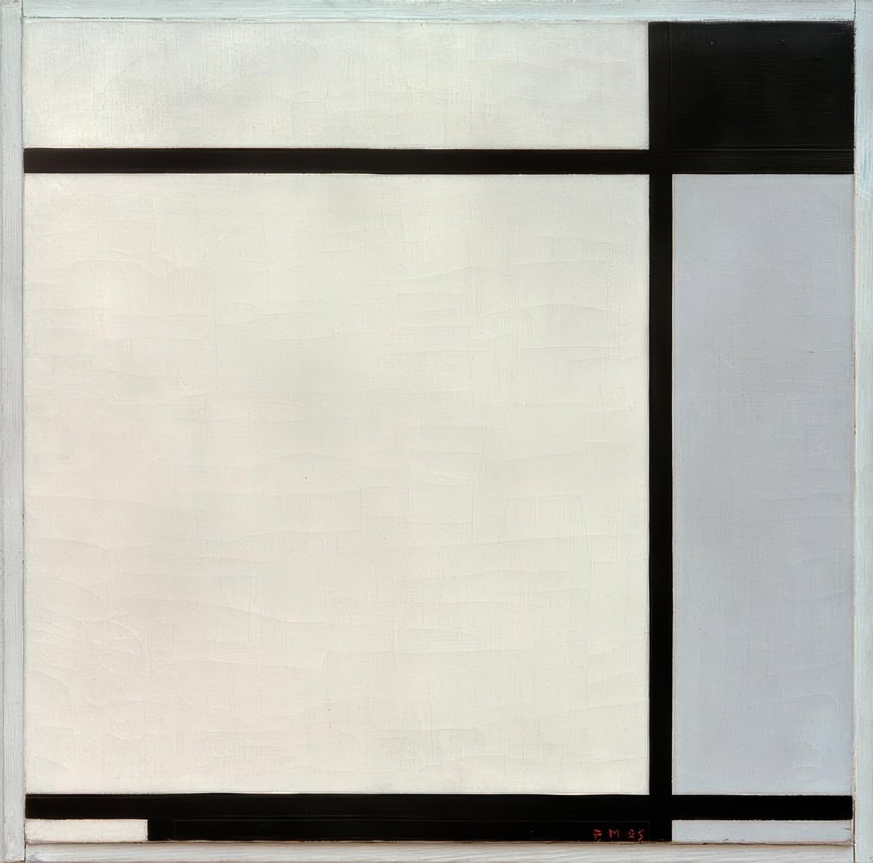 Quadro No.II, con nero e grigio da Piet Mondrian
