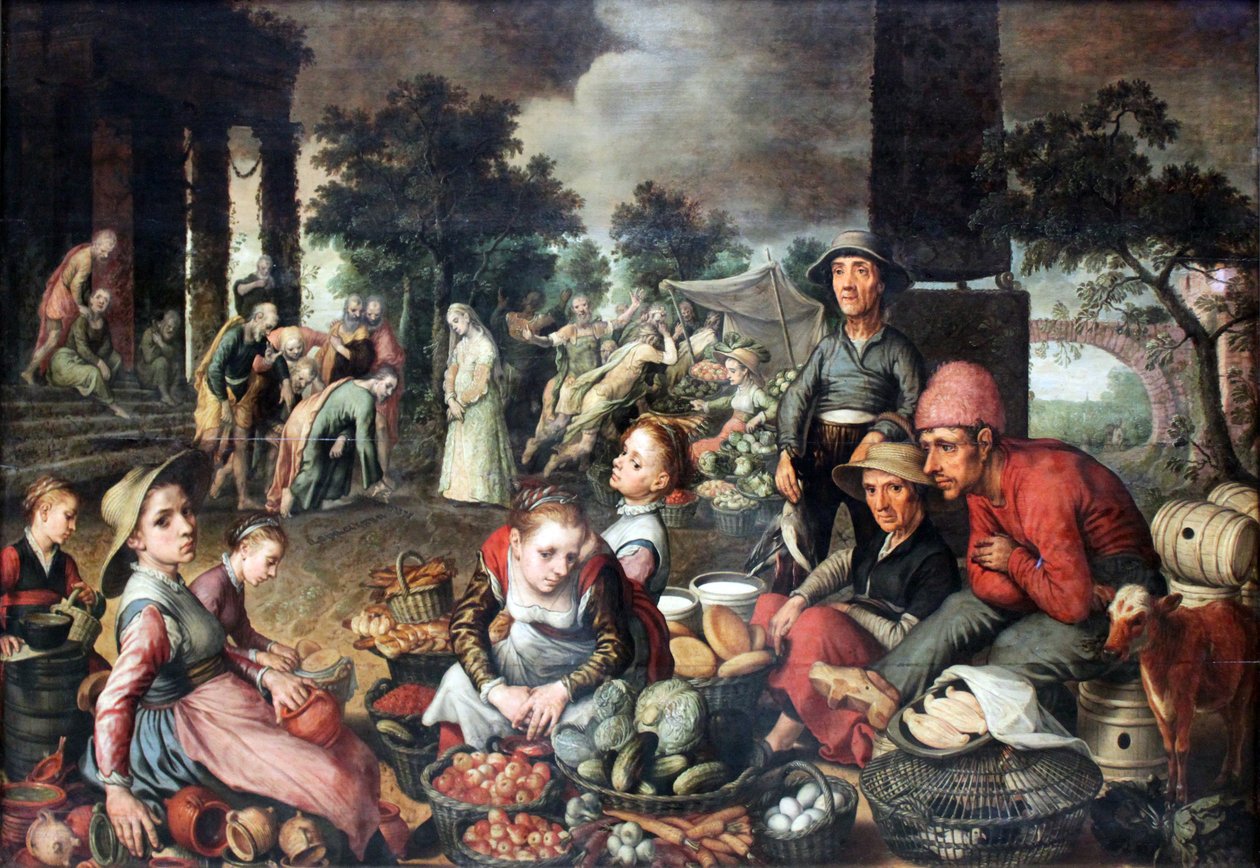 Scena di mercato con Cristo e l