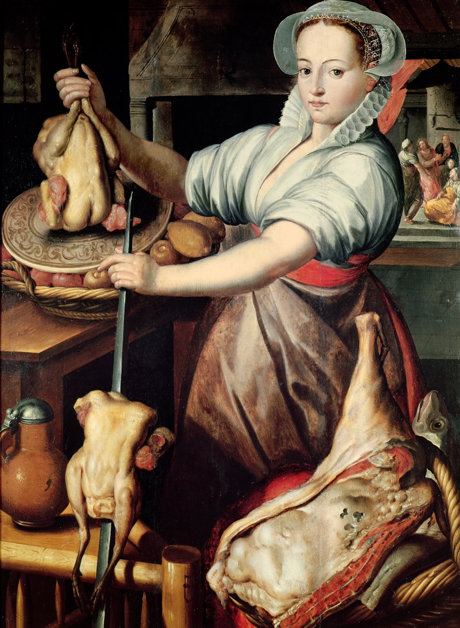 Marta prepara la cena per Gesù da Pieter Aertsen