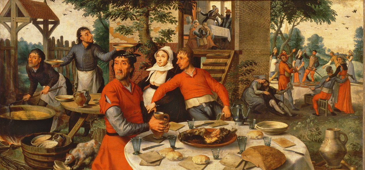 Festa del contadino, 1550 da Pieter Aertsen