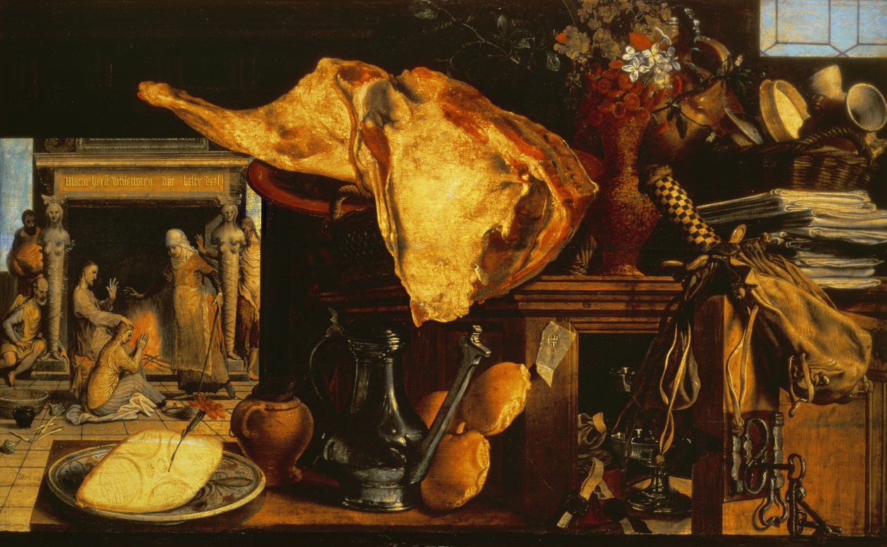 Natura morta vanitas (Cristo con Maria e Marta), 1552 da Pieter Aertsen