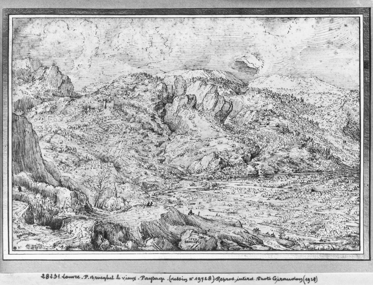Paesaggio alpino, 1553 da Pieter Bruegel the Elder