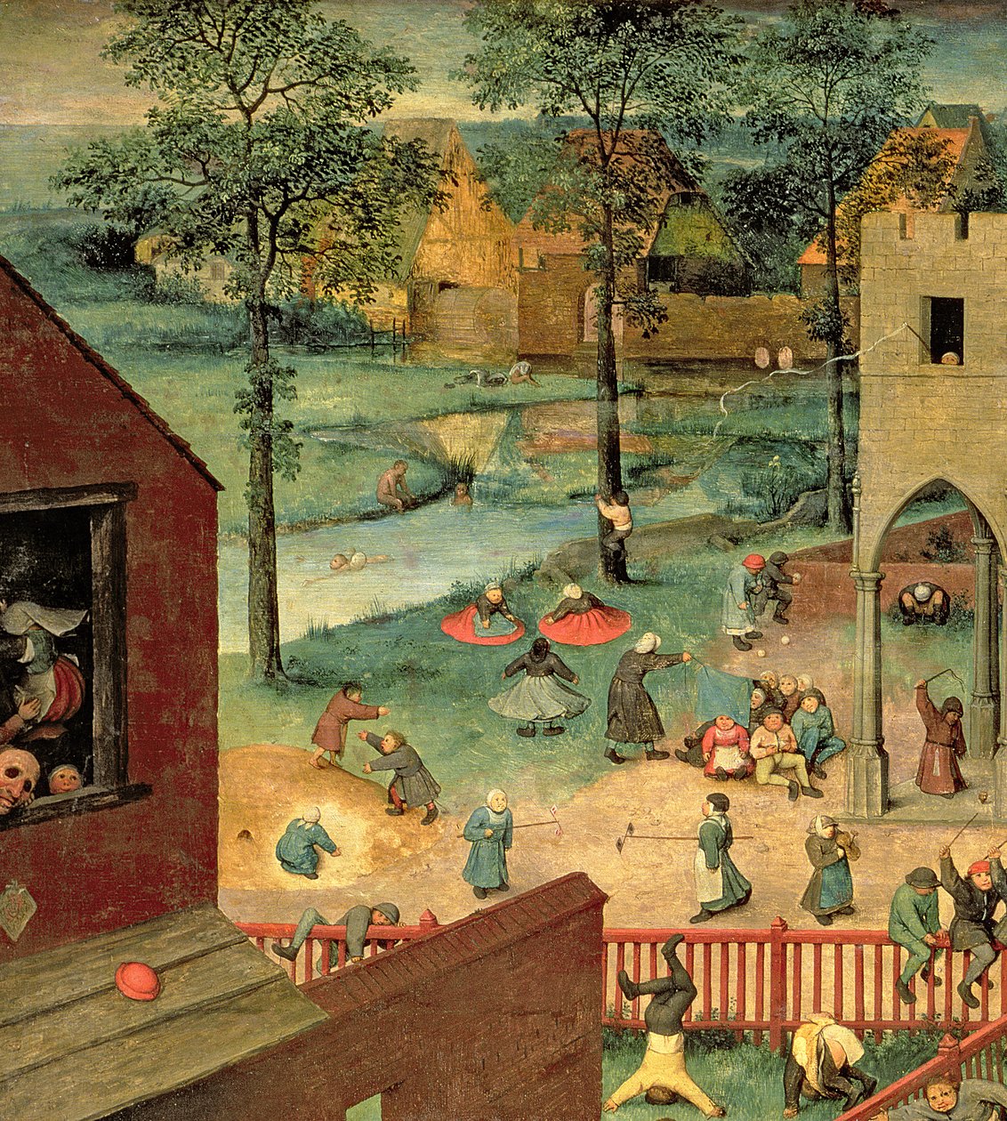 Giochi dei bambini, 1560 (dettaglio) da Pieter Bruegel the Elder