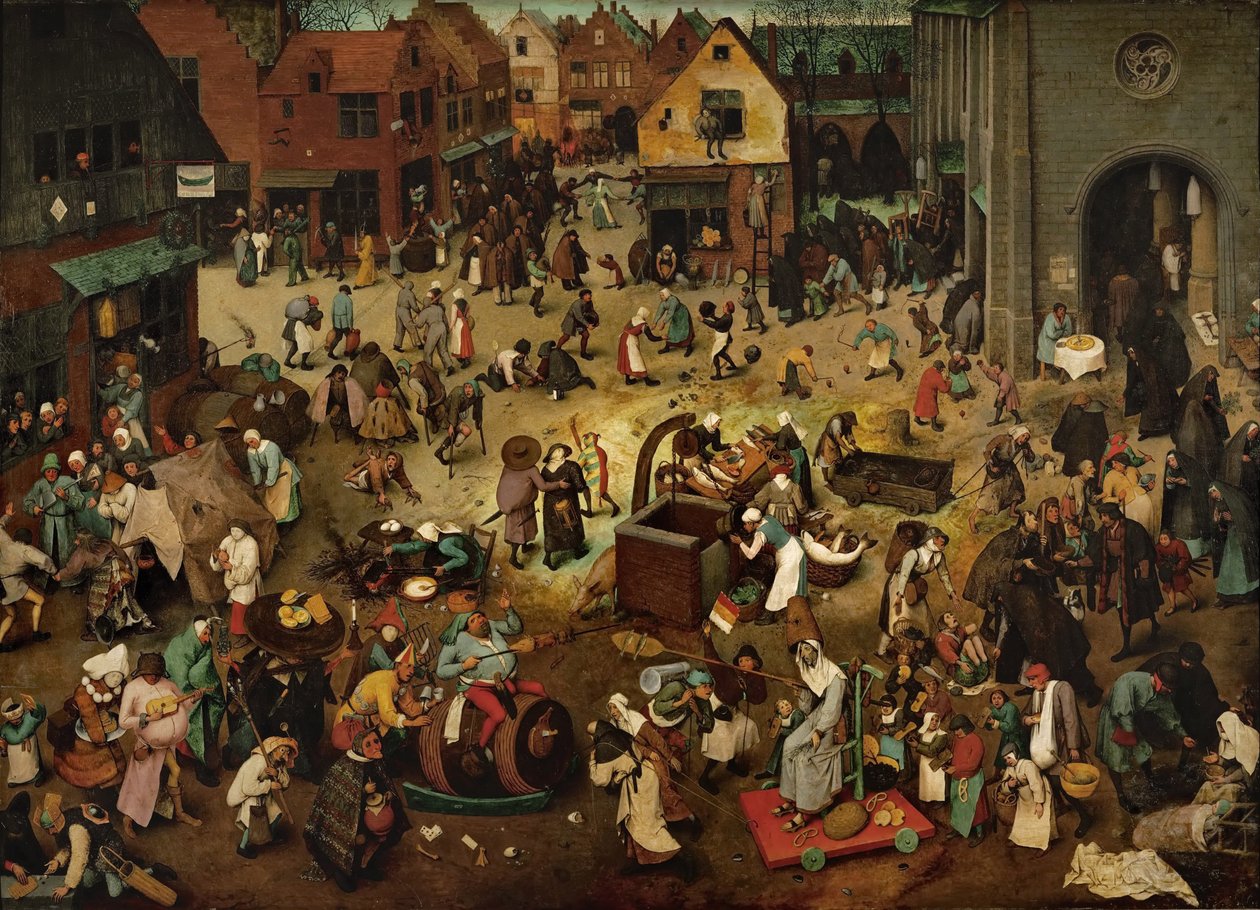 La lotta tra Carnevale e Quaresima, 1559 da Pieter Bruegel the Elder