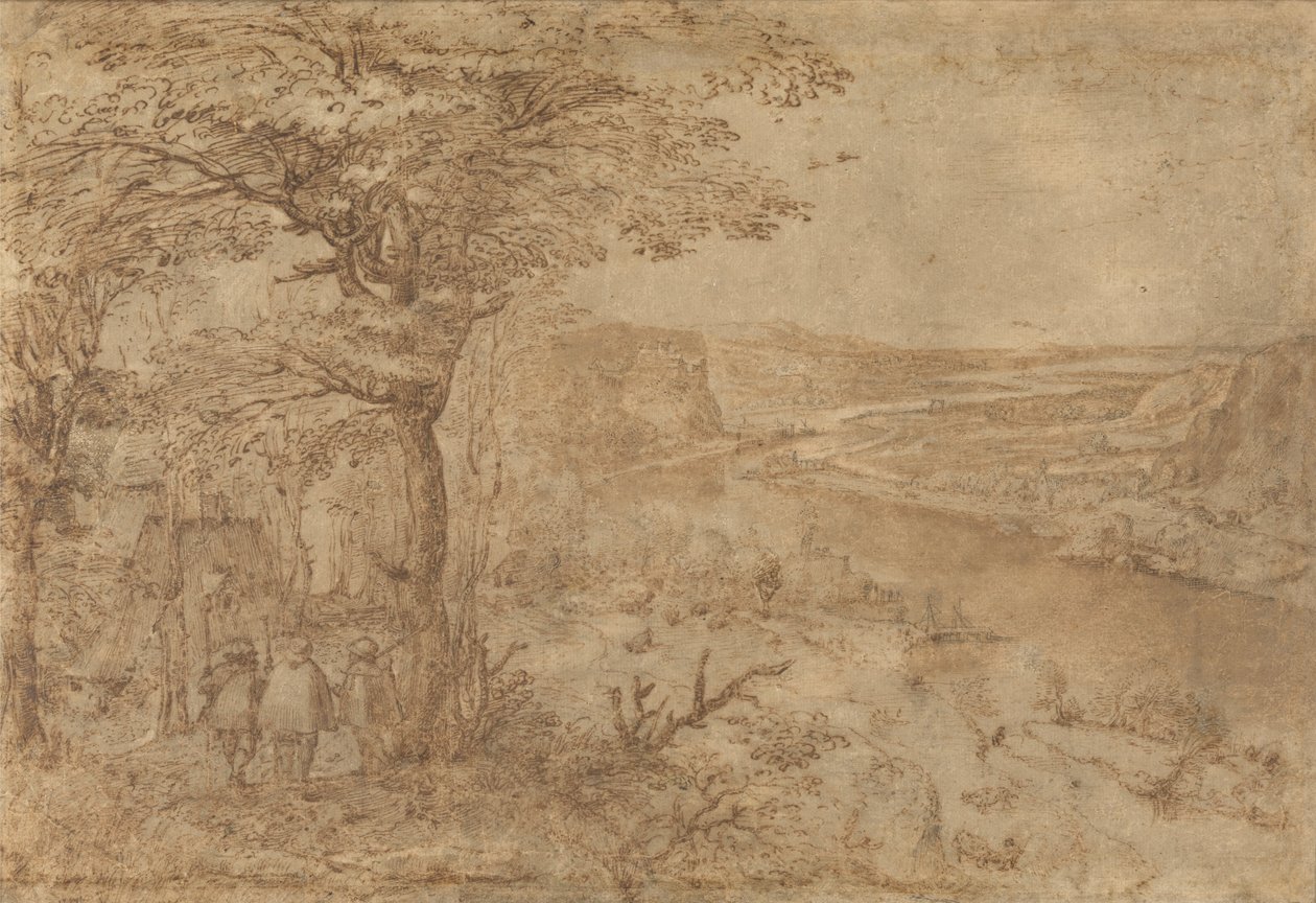 Paesaggio con etichetta di pellegrini da Pieter Bruegel the Elder