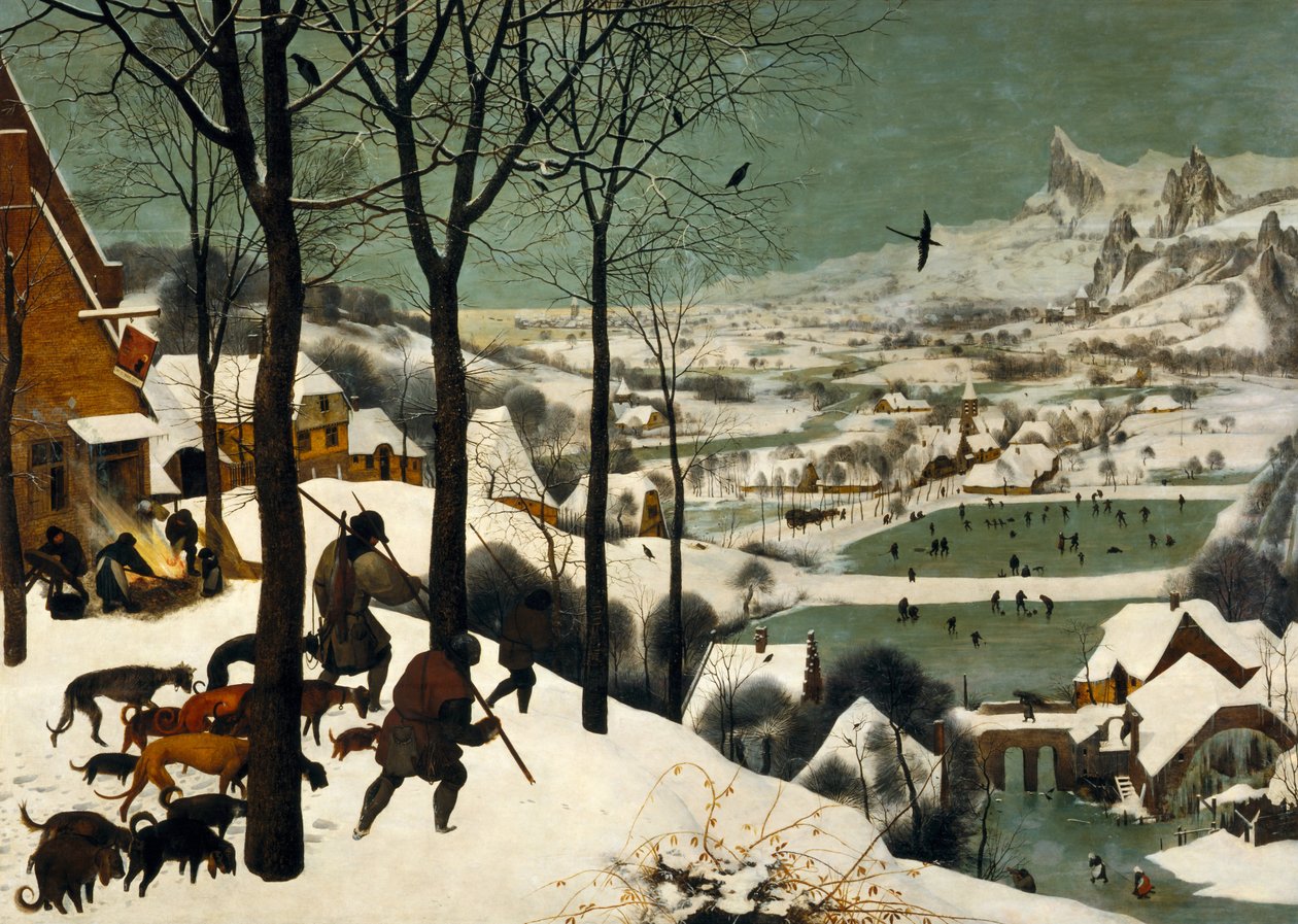 Ciclo Mensile, Scena: I Cacciatori nella Neve (inverno) da Pieter Bruegel the Elder