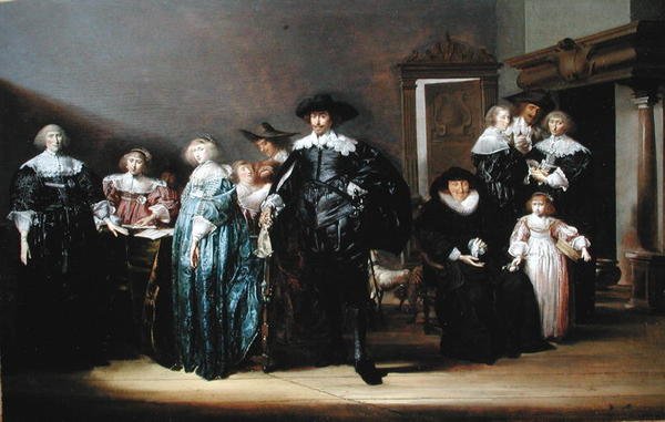 Ritratto della famiglia Twent in un interno da Pieter Codde