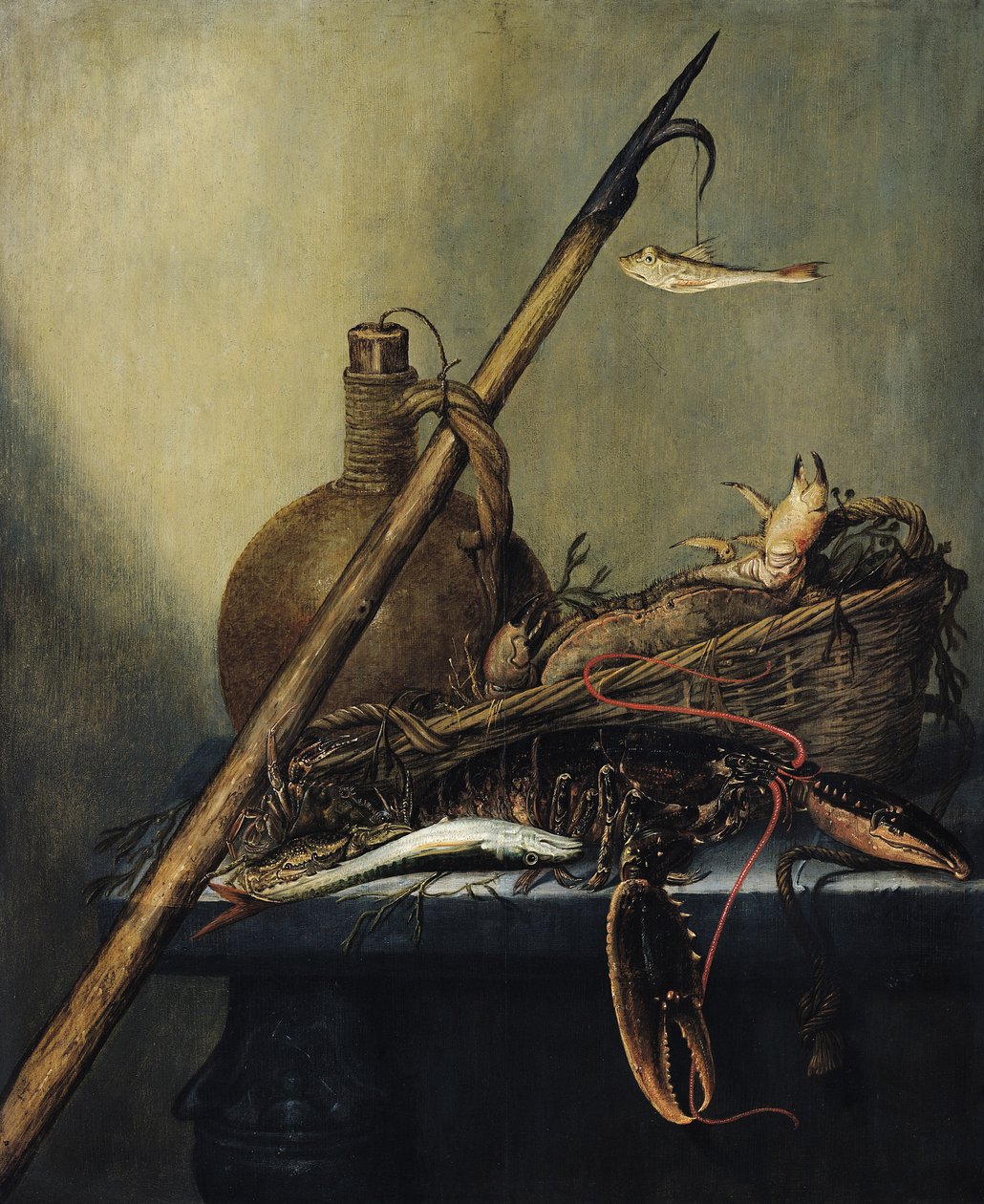 Natura morta con brocca e crostacei da Pieter Cornelisz. Verbeeck