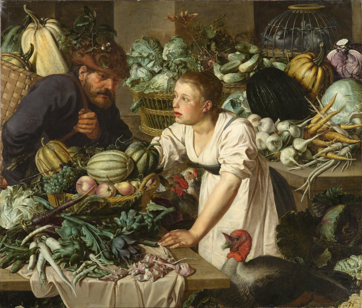 Natura morta con due figure da Pieter Cornelisz van Rijck  