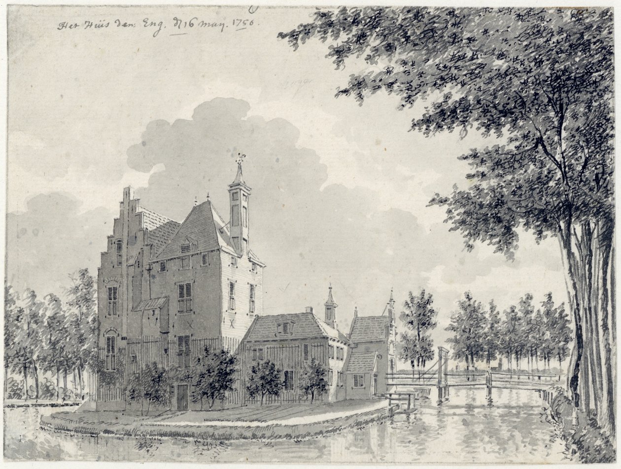 Vista del castello Den Engh vicino a Vleuten da Pieter Jan van Liender