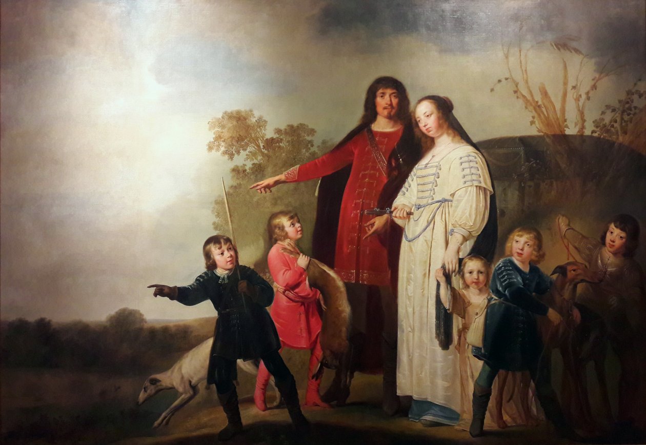 Ritratto di famiglia in un paesaggio da Pieter Fransz de Grebber