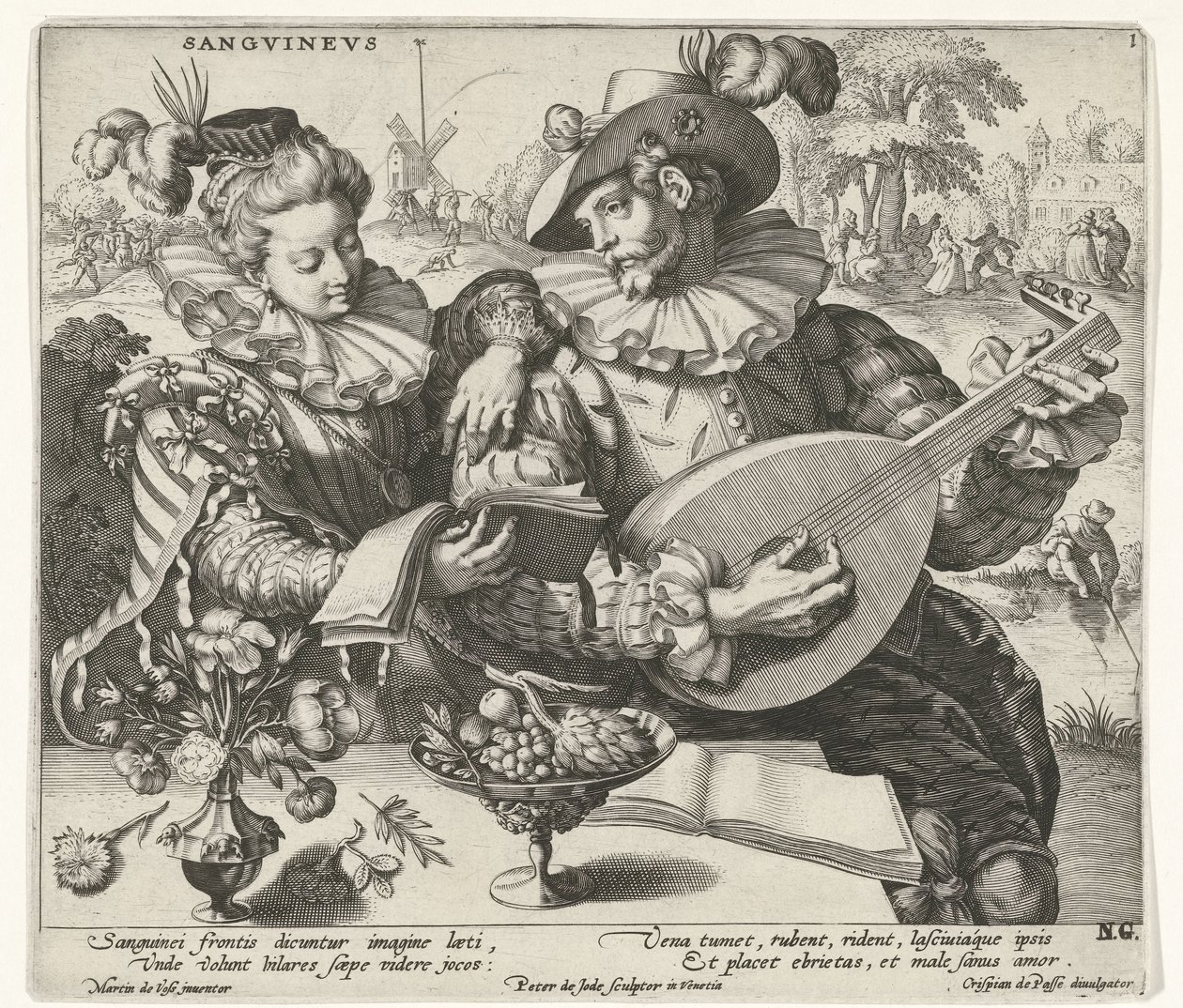 I quattro temperamenti, Sanguigno da Pieter de Jode I