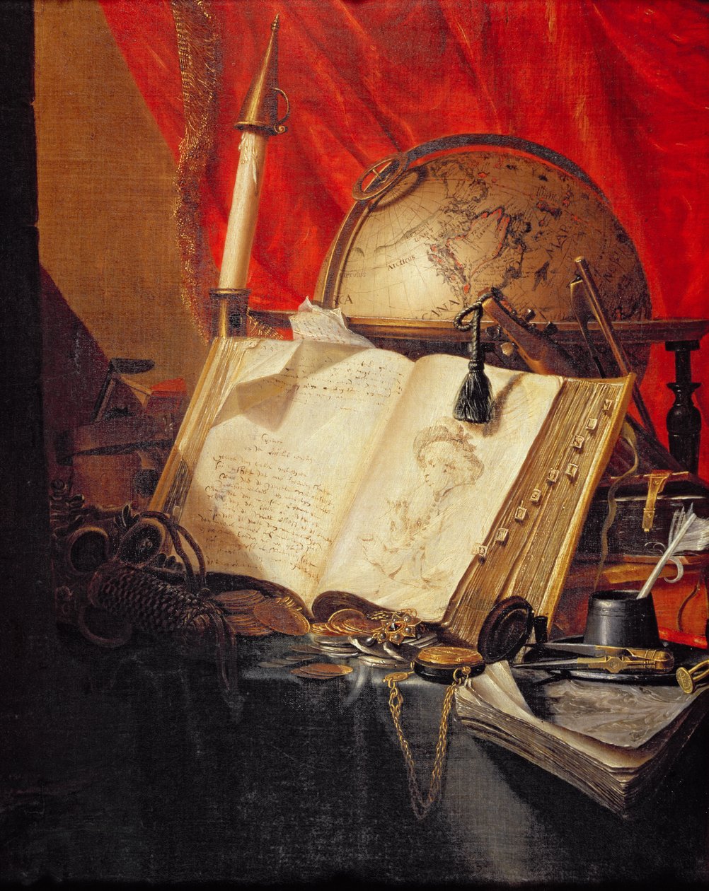Una natura morta di vanitas da Pieter de Ring