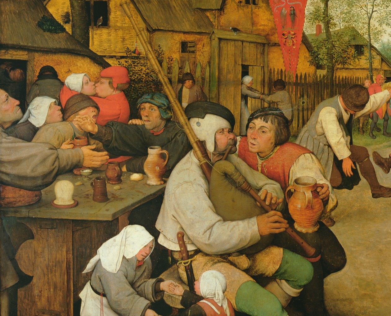 Danza contadina, 1568 (dettaglio) da Pieter Bruegel the Elder