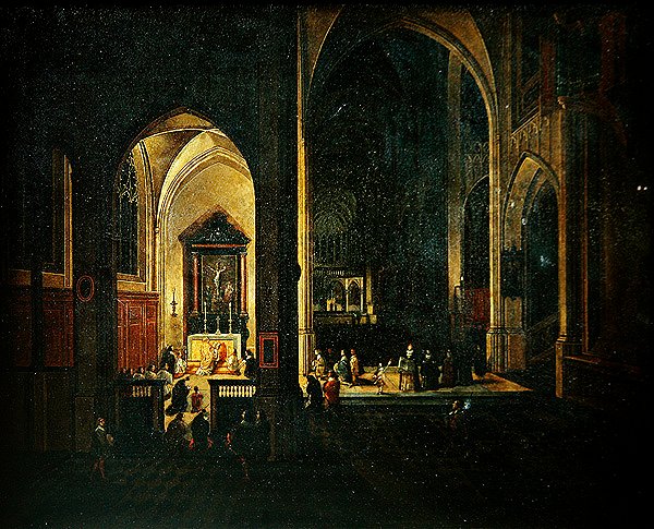 Interno di una chiesa da Pieter the Elder Neefs