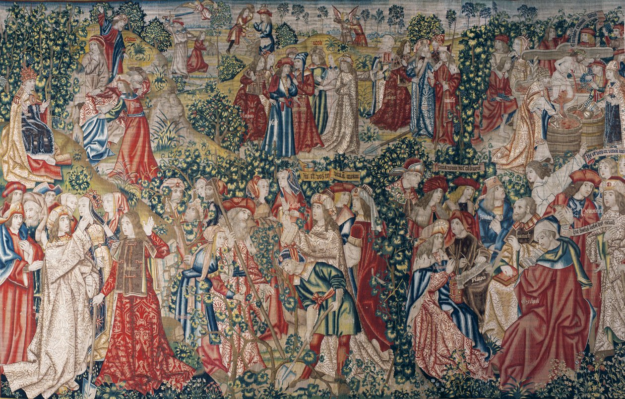 La parabola dei lavoratori nella vigna, c.1500 (arazzo) da Pieter (studio of) Coecke van Aelst