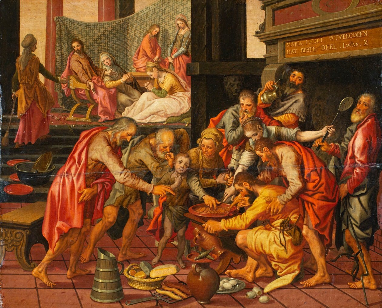 Cristo nella casa di Marta e Maria da Pieter Aertsen