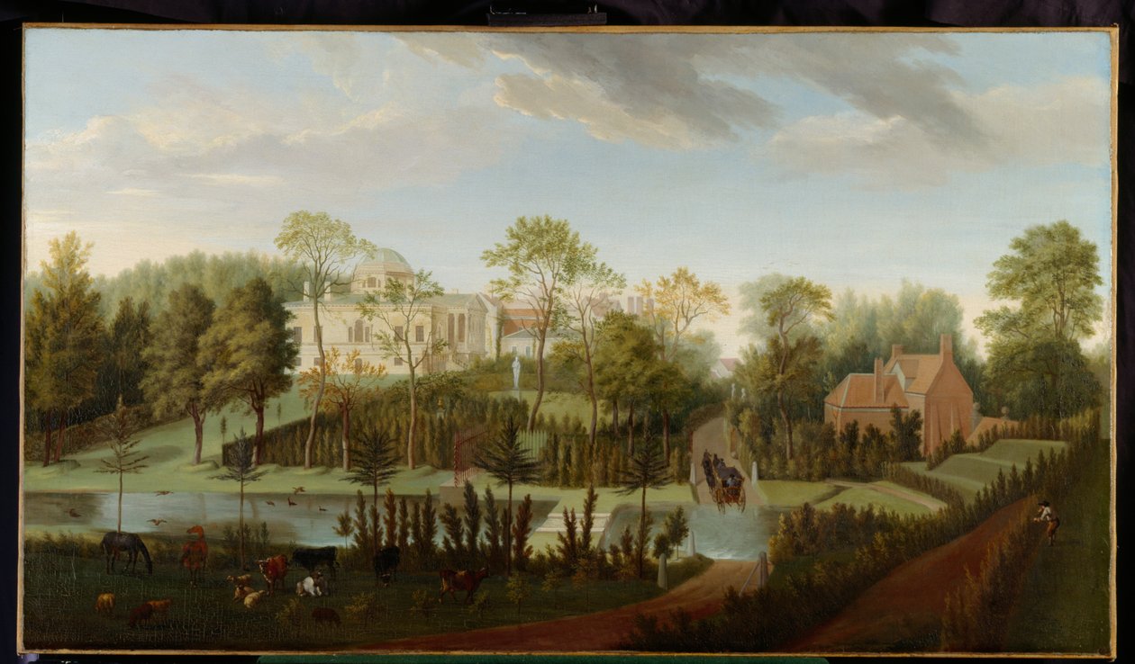 Vista della Chiswick House da sud-ovest da Pieter Andreas Rysbrack