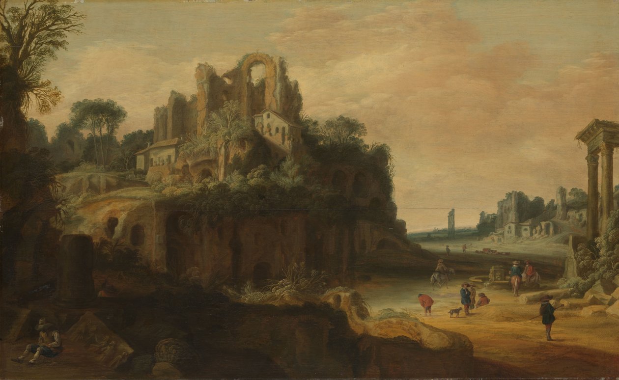 Paesaggio romano con rovine da Pieter Anthonisz van Groenewegen