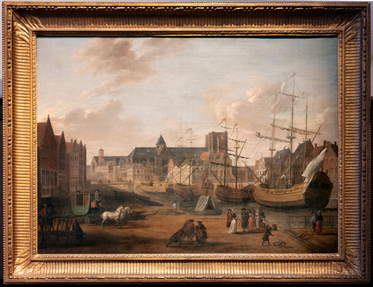 Veduta del Korenlei e Graslei a Gand, Pieter Benedictus de Maere da Pieter Benedictus De Maere