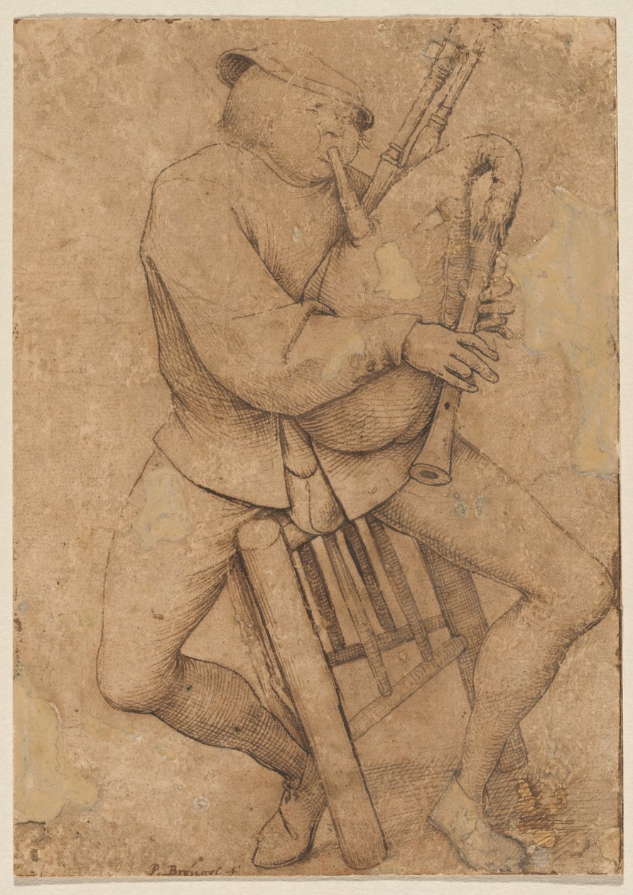 Il suonatore di cornamusa da Pieter Bruegel the Elder