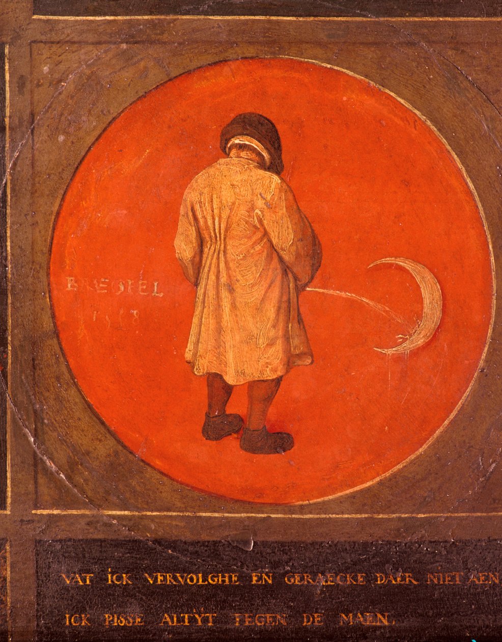 Qualunque cosa faccia, non mi pento, continuo a pisciare contro la luna, c1558-1560 da Pieter Bruegel the Elder