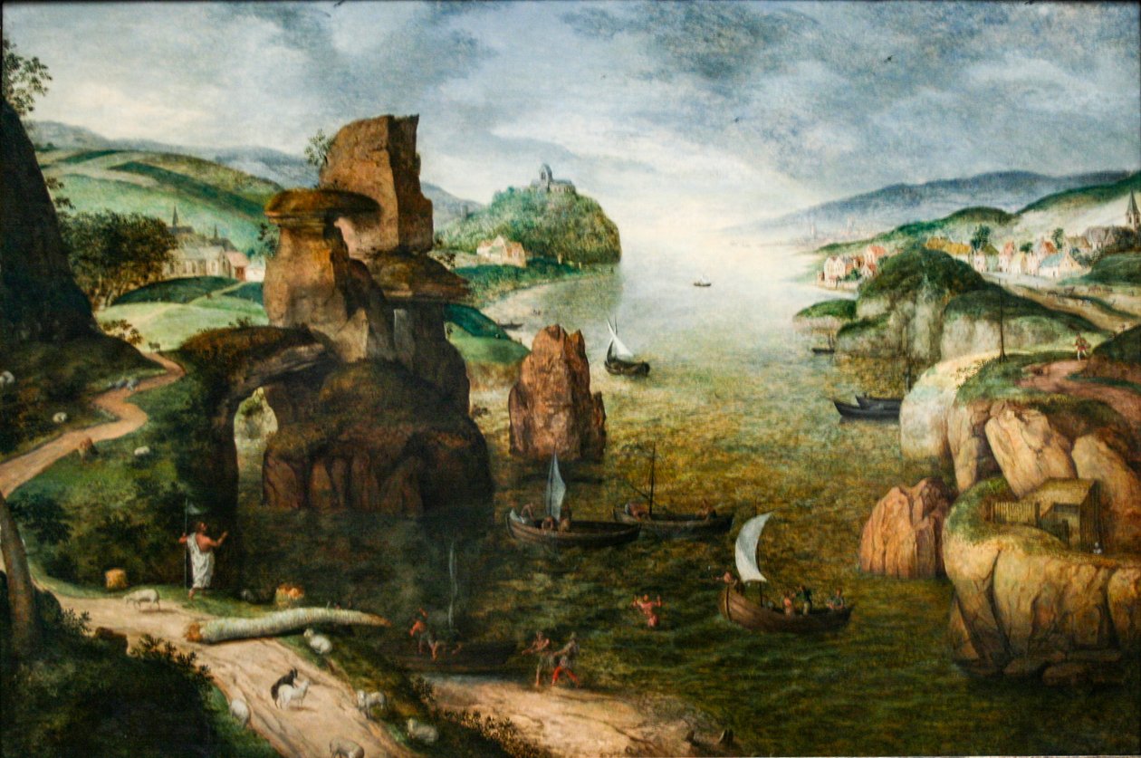 Cristo e gli apostoli sul mare di Galilea da Pieter Brueghel the Elder