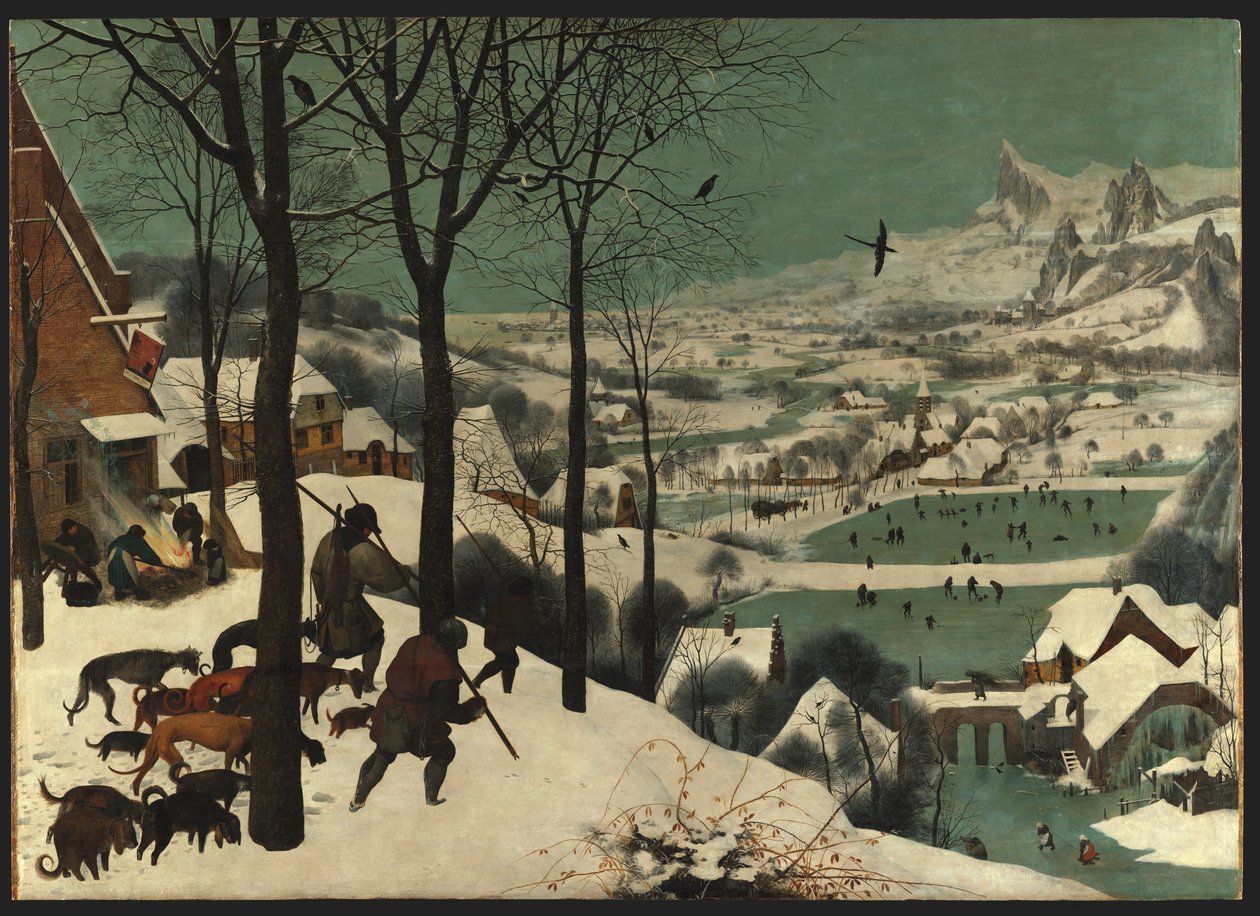 Tedesco: Jäger im Schnee (Inverno) I cacciatori nella neve da Pieter Brueghel the Elder