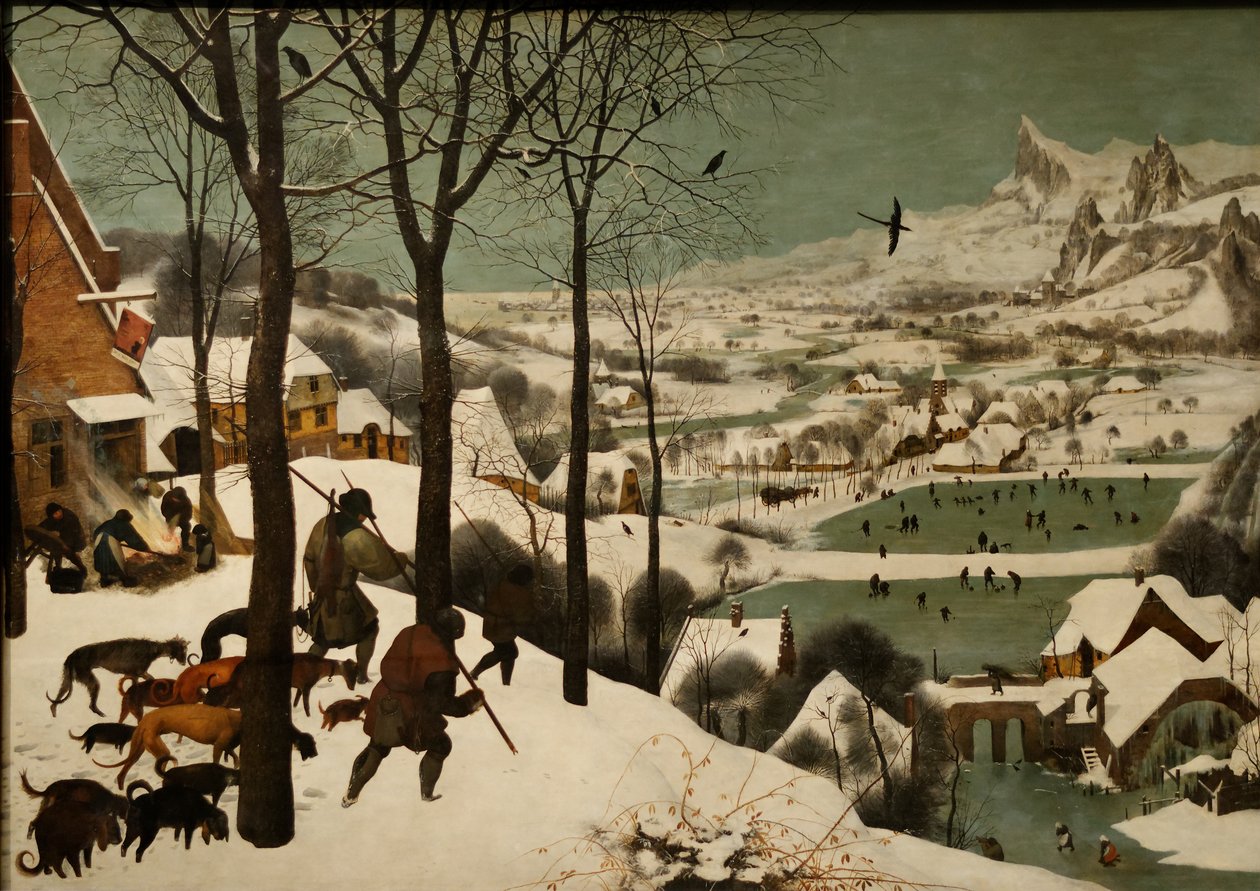 Tedesco: Jäger im Schnee (Inverno) ciclo mensile, scena: I cacciatori nella neve (gennaio) da Pieter Brueghel the Elder