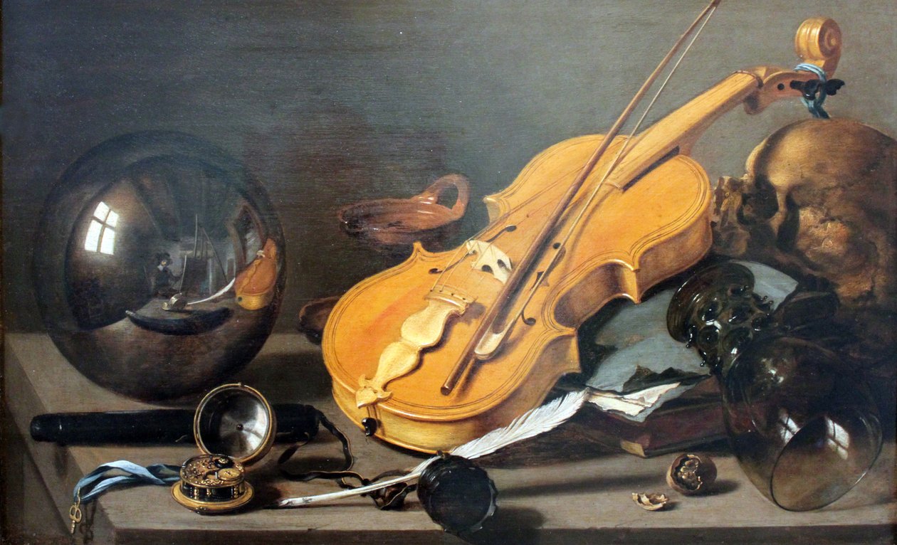 Tedesco: Vanitas Natura morta con autoritratto Vanitas Natura morta con autoritratto da Pieter Claesz