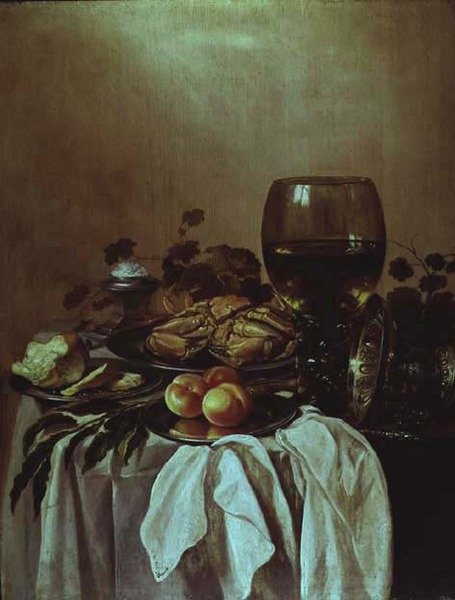 Natura morta con un granchio da Pieter Claesz