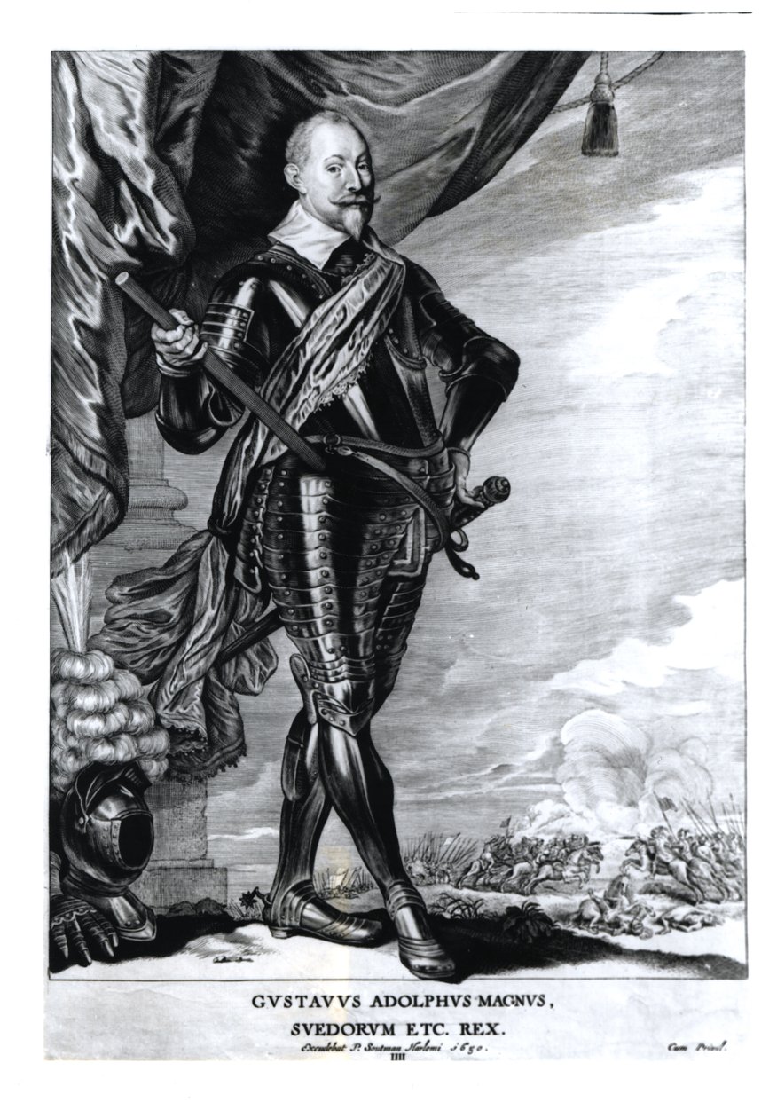 Ritratto di Gustavo Adolfo il Grande, Re degli Svedesi (1592-1632), 1650 da Pieter Claesz Soutman