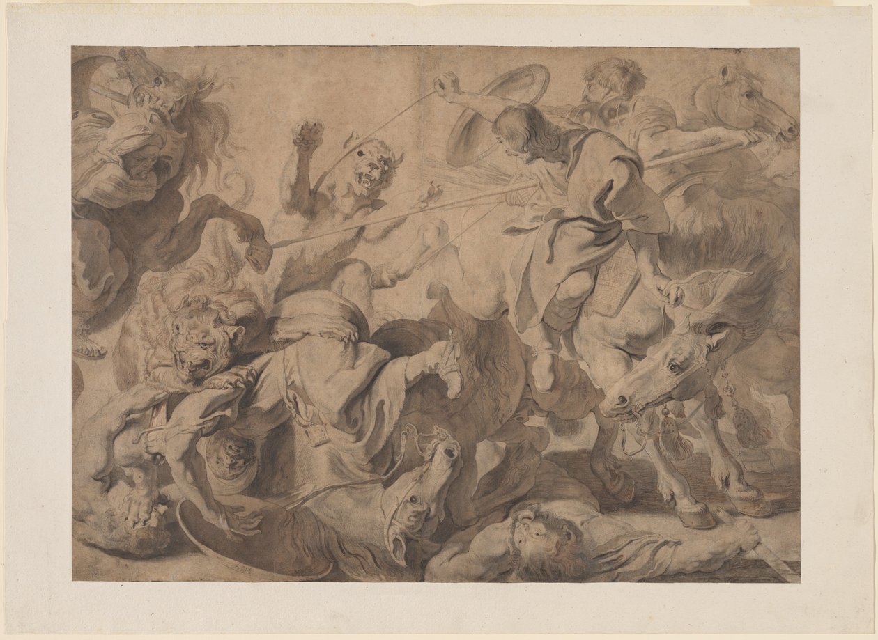 Caccia al leone da Pieter Claesz Soutman and Sir Peter Paul Rubens