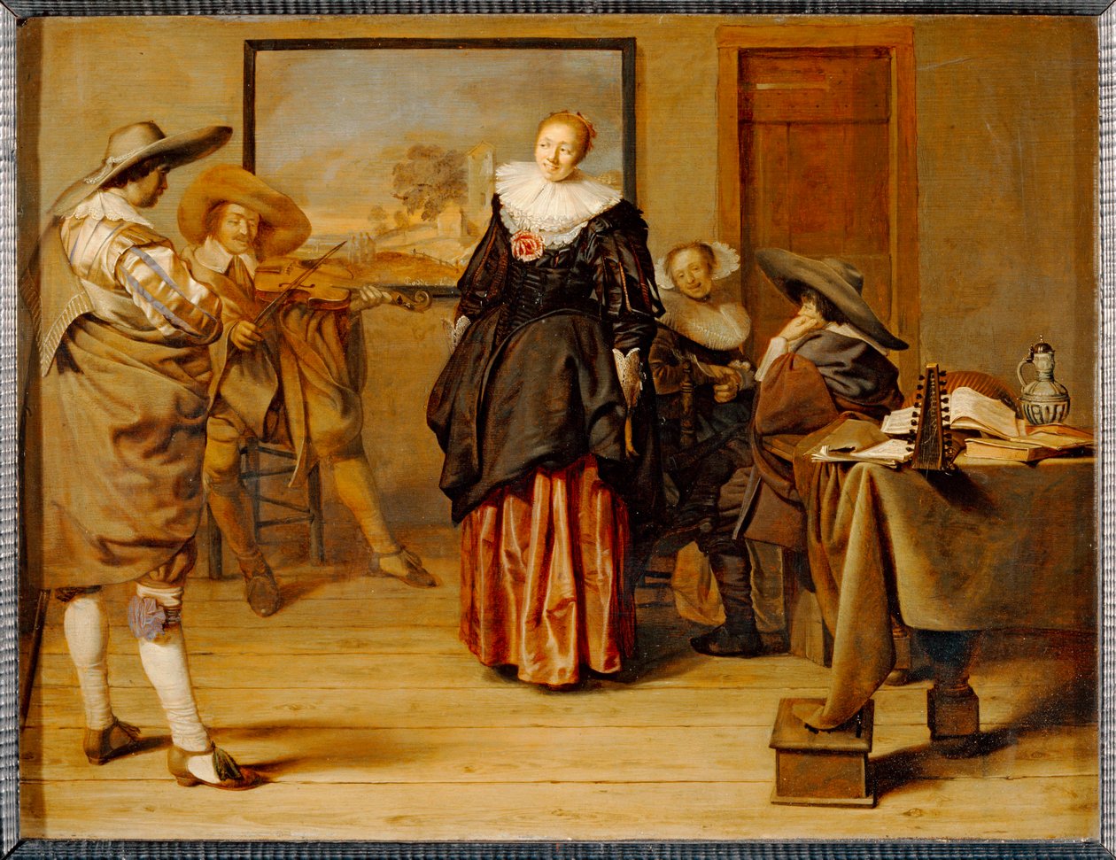 Lezione di danza 1627 ... da Pieter Codde