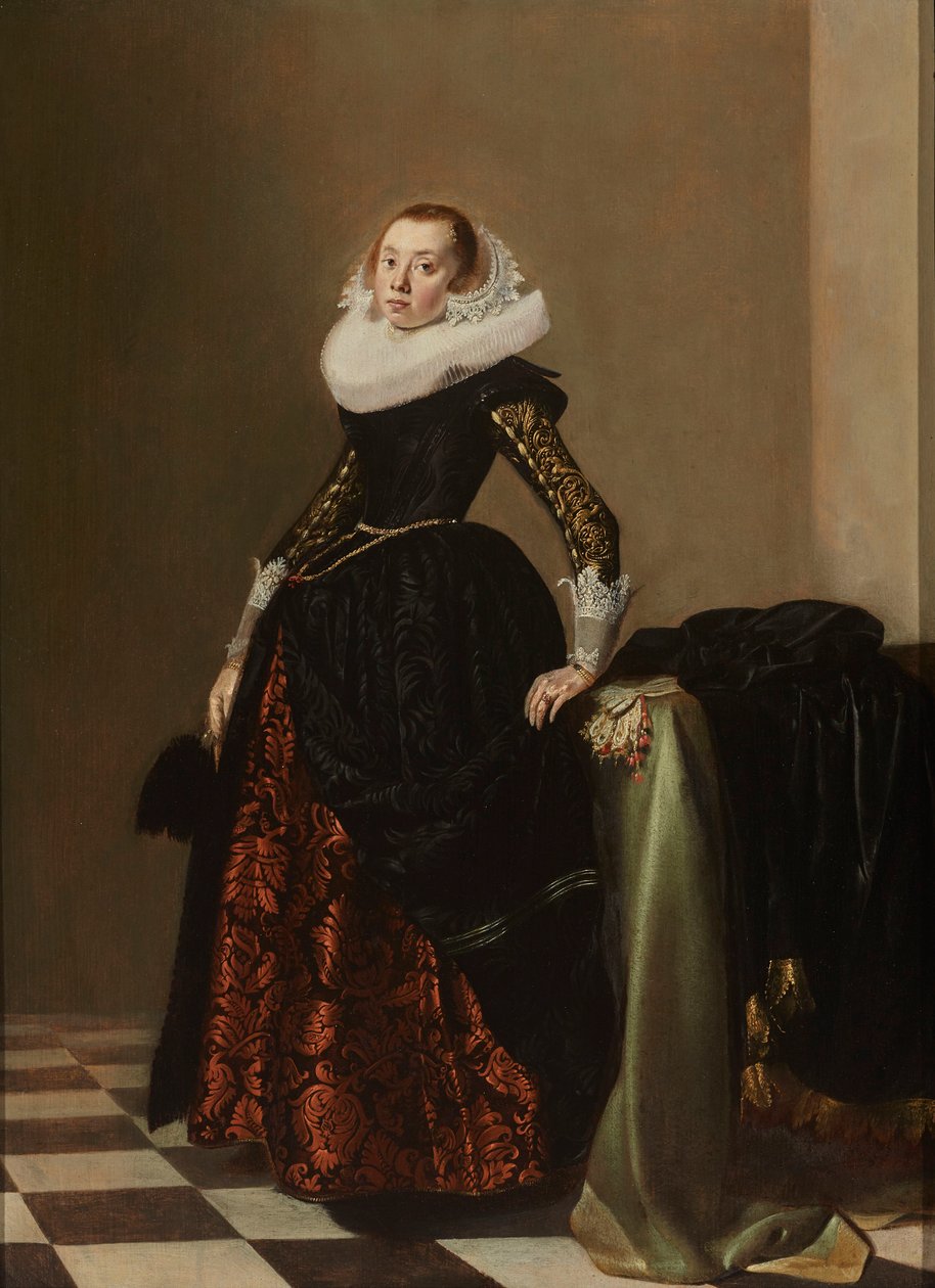 Ritratto di una giovane donna riccamente vestita, c.1630 da Pieter Codde