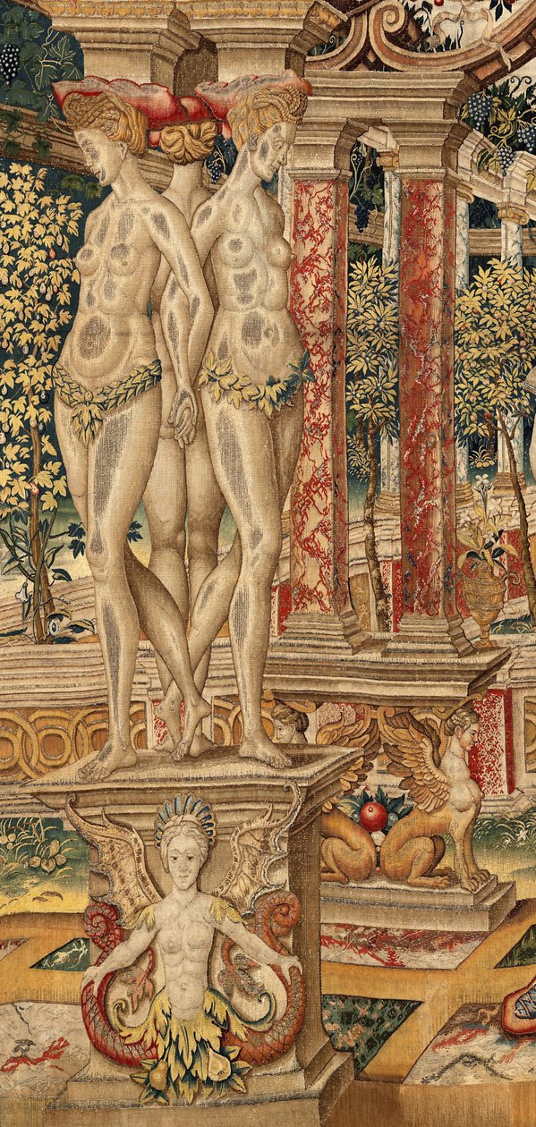Vertumno e Pomona: Vertumno trasformato in potatore da Pieter Coecke van Aelst