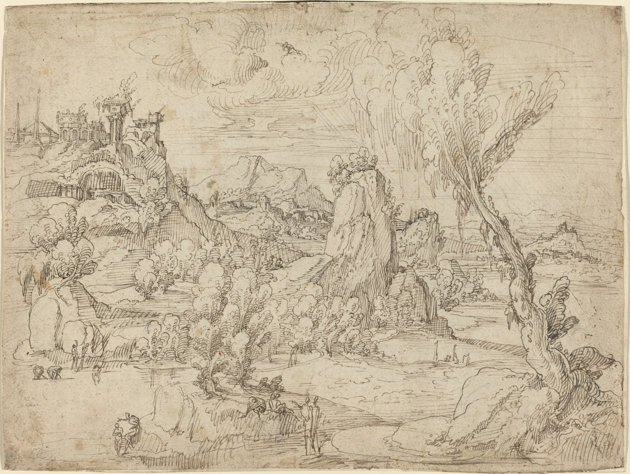 Paesaggio con il battesimo di Cristo da Pieter Cornelisz Kunst