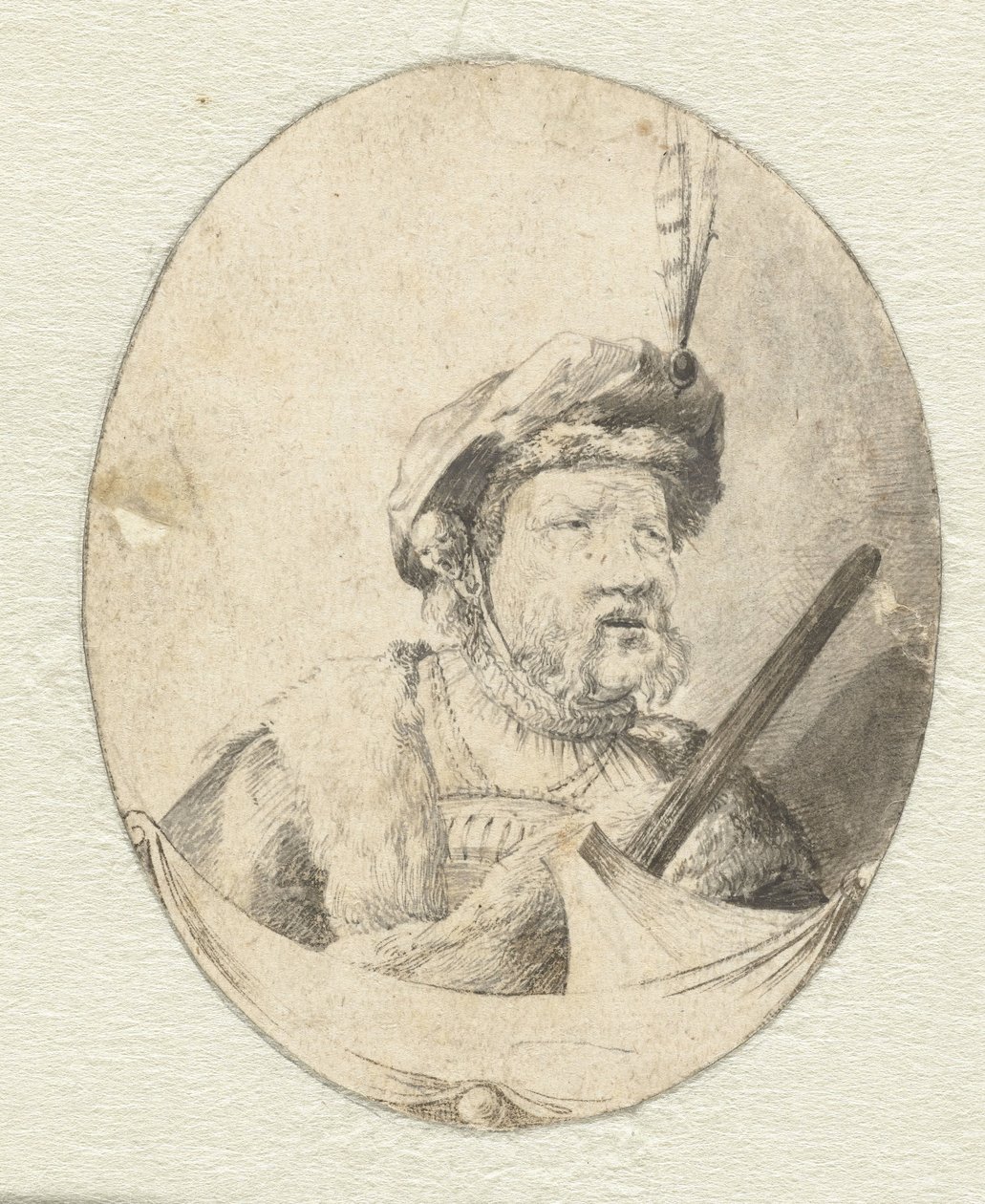 Busto di un uomo in abiti orientali da Pieter Cornelisz. Verbeeck (possibly)