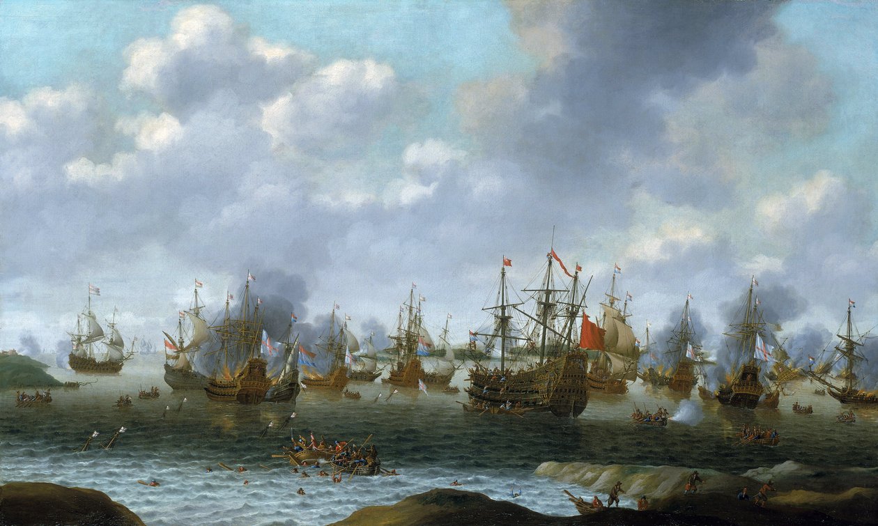 Il raid olandese sul fiume Medway (Inghilterra), giugno 1667 da Pieter Cornelisz van Soest