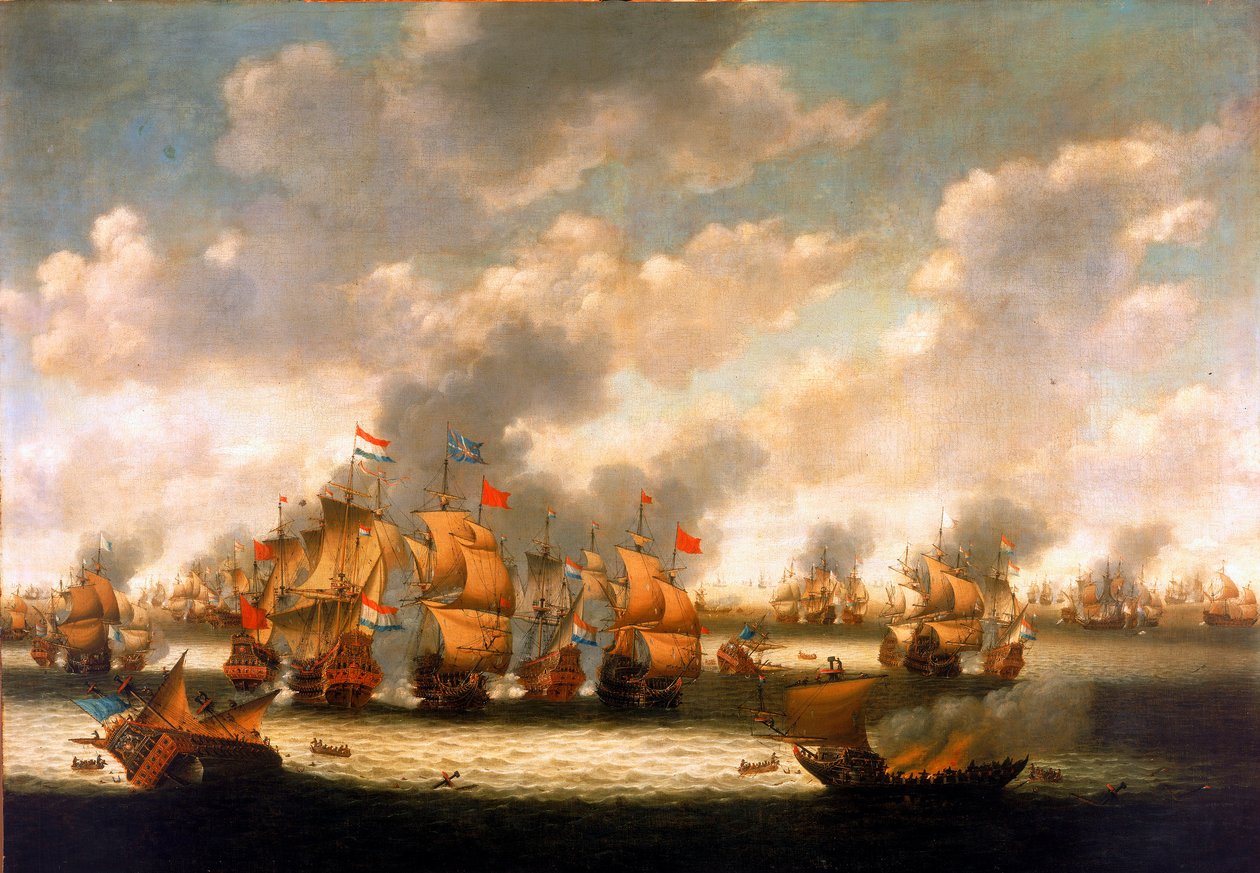La battaglia dei Quattro Giorni da Pieter Cornelisz van Soest