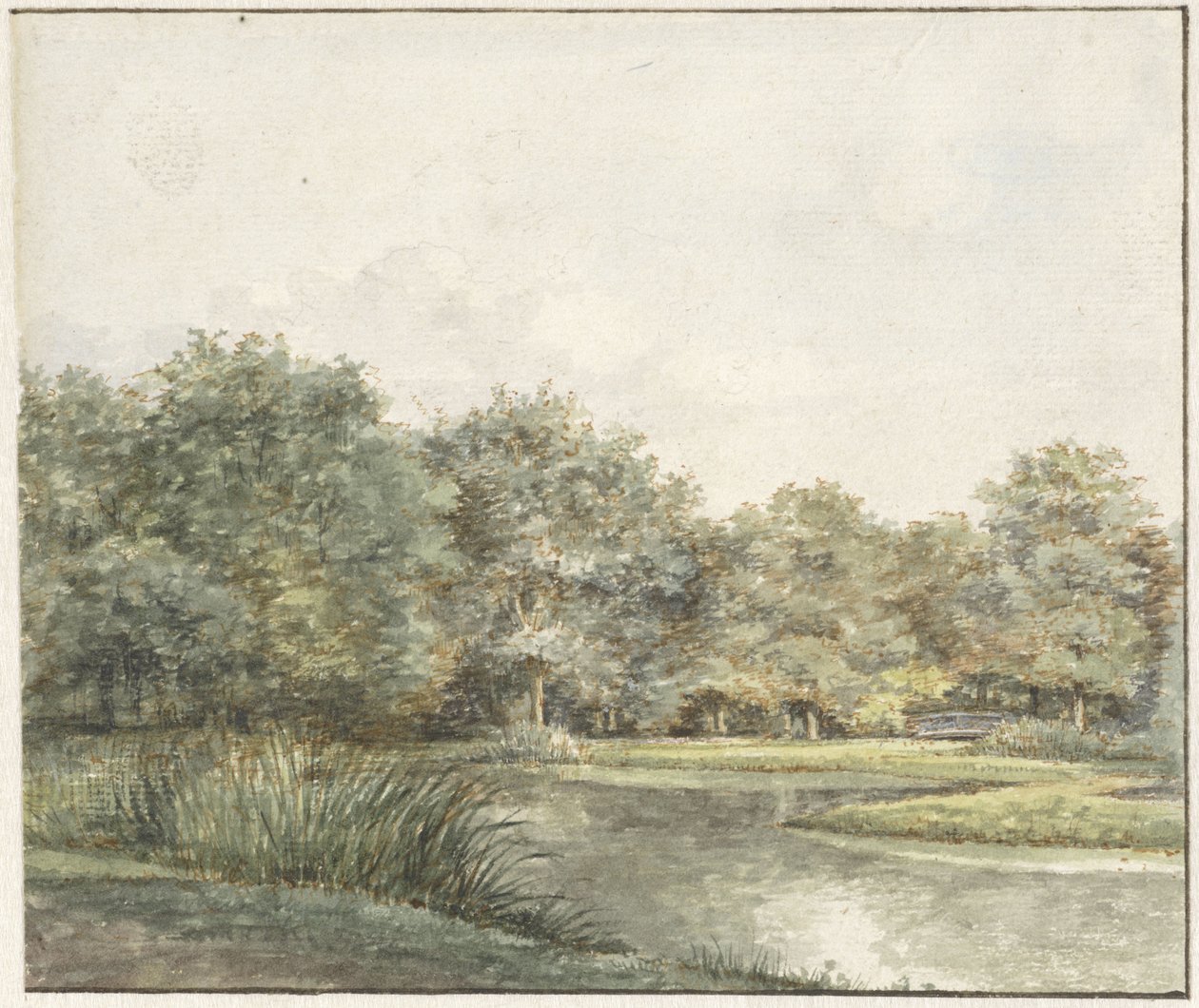 Paesaggio con alberi sull