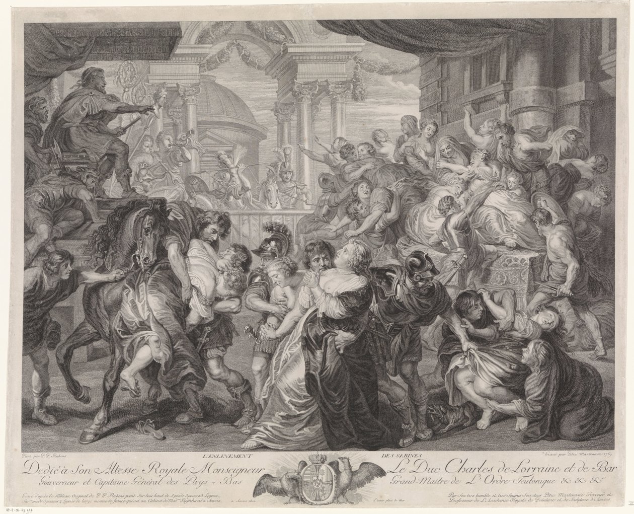 Ratto delle Sabine da Pieter Franciscus Martenasie