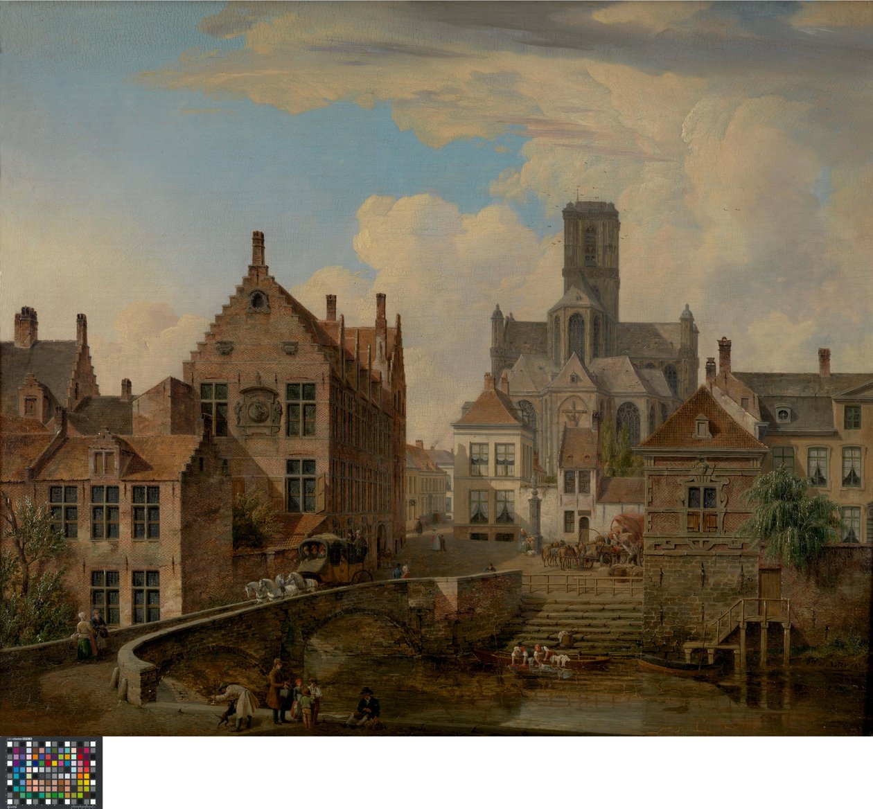 La Cattedrale di San Bavo e il Canale di Reep a Gand da Pieter Frans De Noter