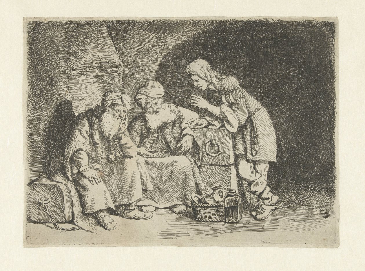 Giuseppe interpreta i sogni del fornaio e del coppiere da Pieter Fransz de Grebber