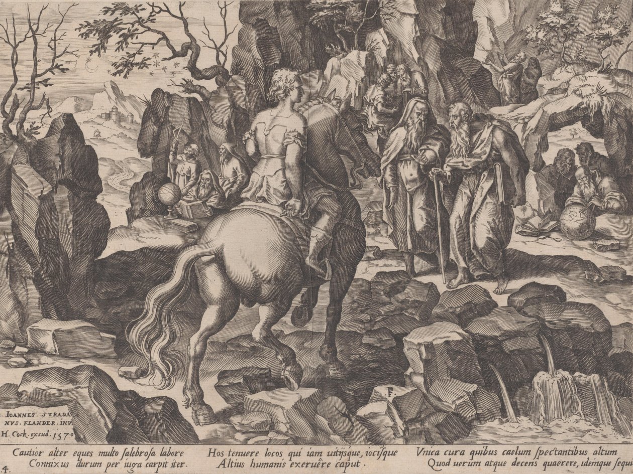 Accumulo di conoscenza, da Il corso della vita umana, 1570 da Pieter Furnius